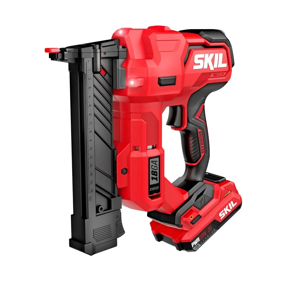 SKIL SL1814B-10 PWR CORE 20 Brushless 20V 18Ga 1/4 In. Narrow Crown Stapler Kit
