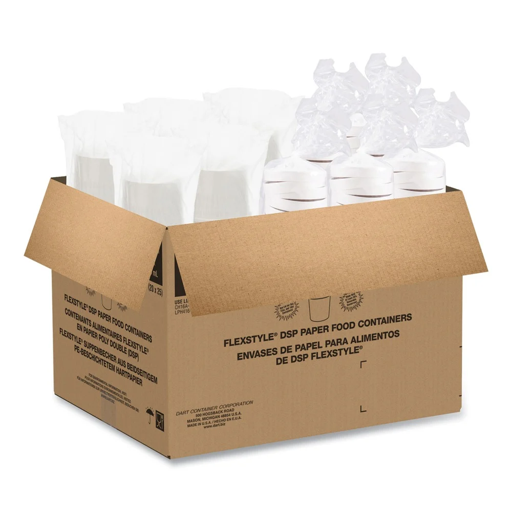 SOLO 12.1 oz 3.6 in. Diameter Flexstyle Plastic Food Lid Container - White (250/Carton)