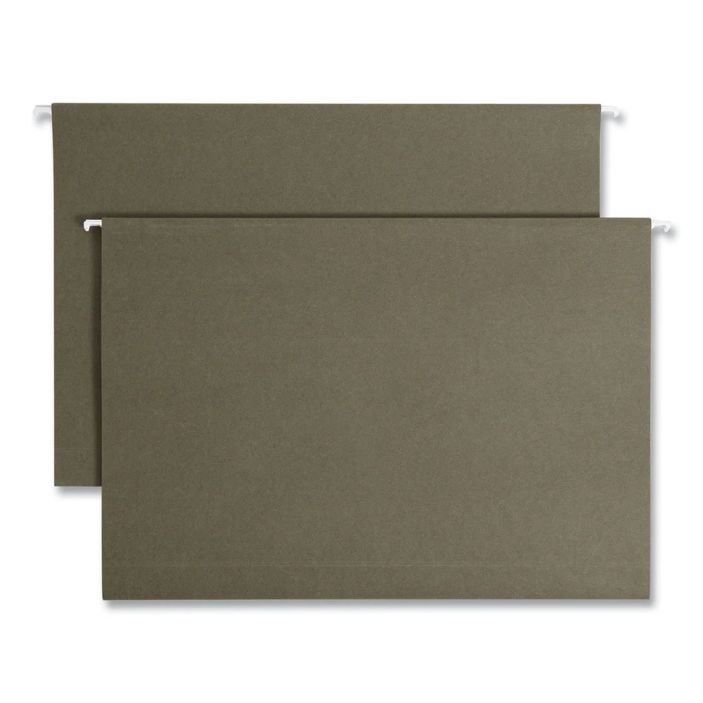 Smead 2 in. Capacity Legal Size Box Bottom Hanging File Folders - Standard Green (25/Box)