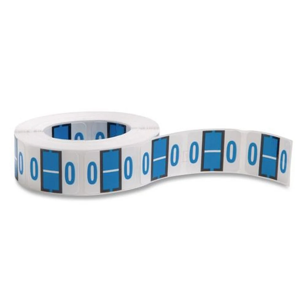 Smead 1 in. x 1.25 in. O Color-Coded End Tab Filing Labels - White (500/Roll)