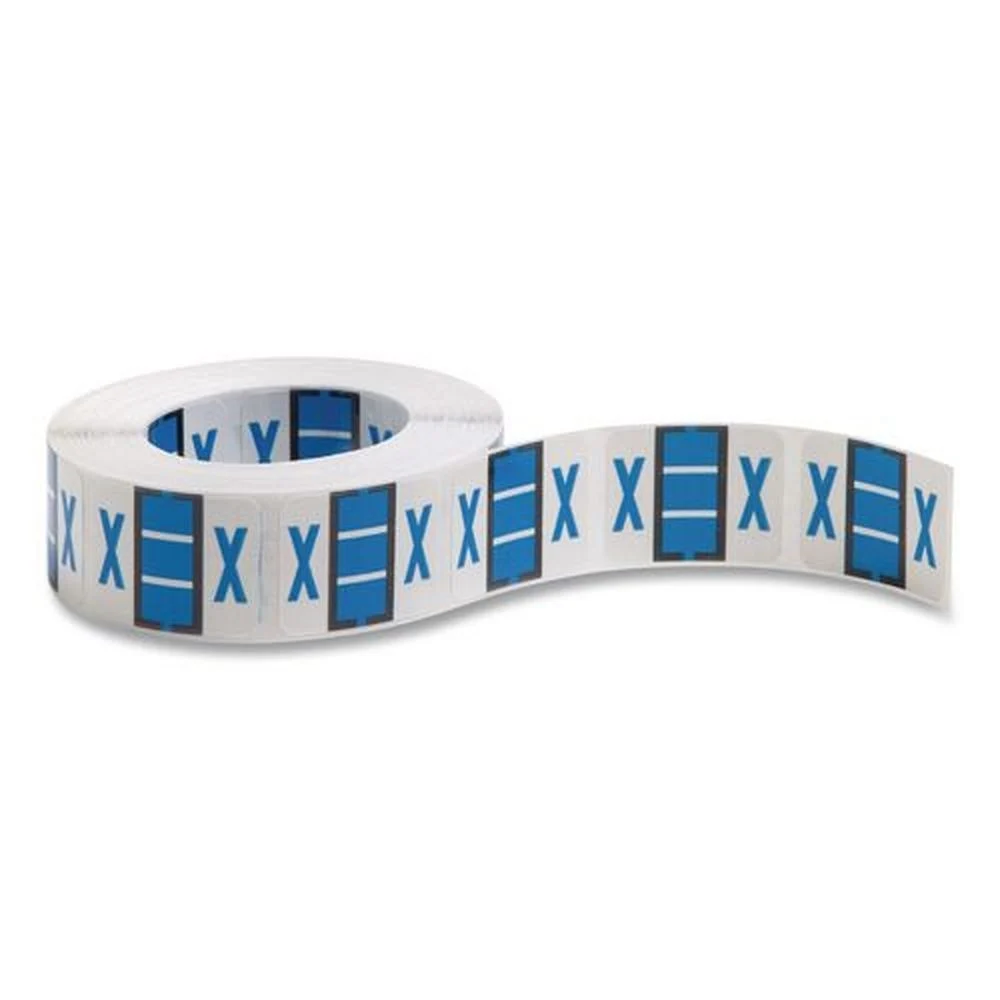 Smead 1 x 1.25 A-Z Color-Coded End Tab X Filing Labels - White (1-Roll)