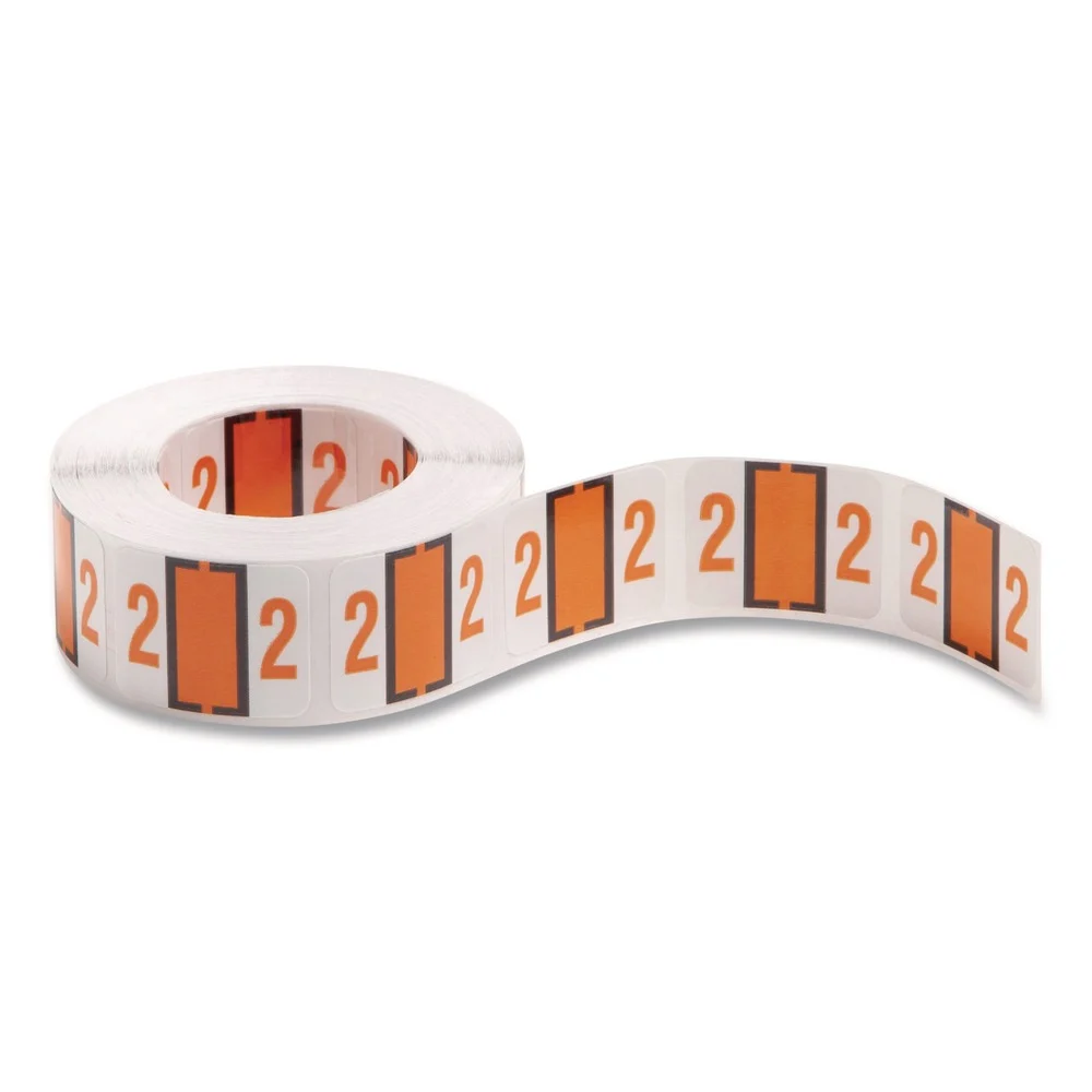 Smead 1 x 1.25 Numerical End Tab File Folder 2 Labels - White (1-Roll)