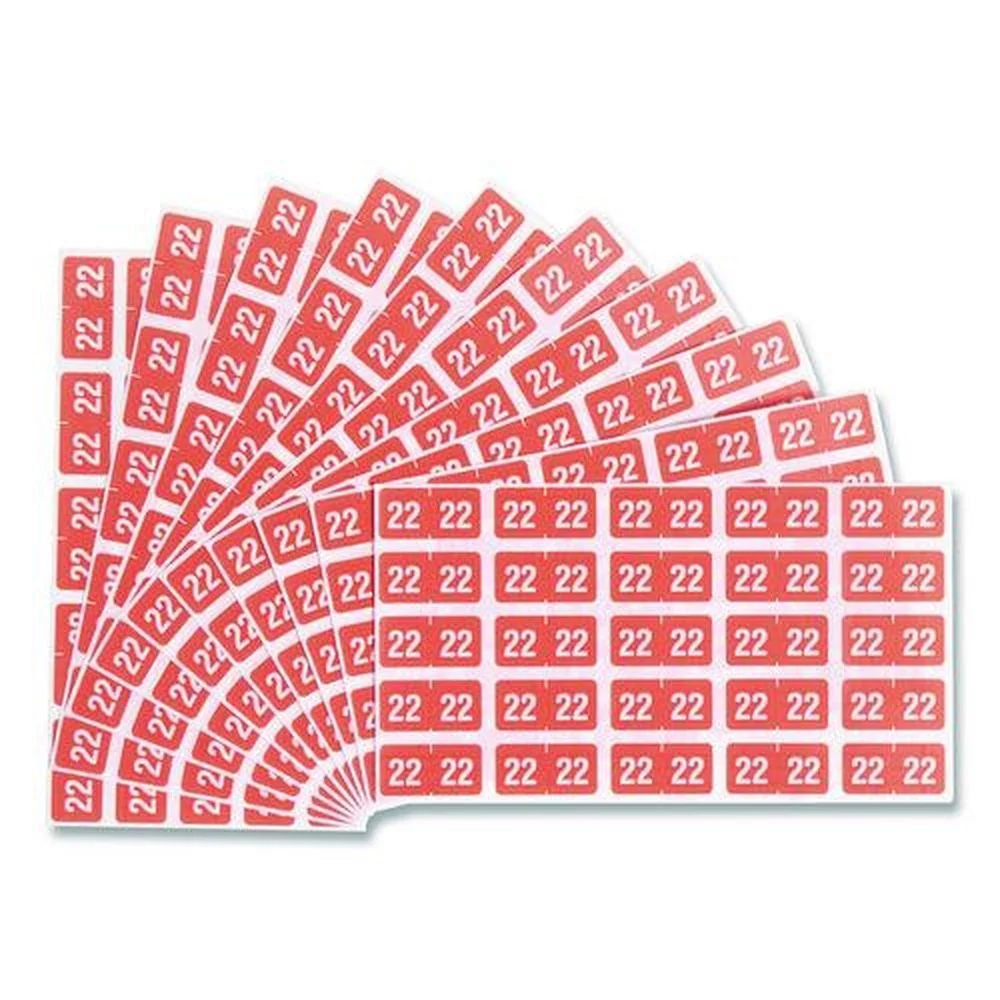 Smead 0.5 in. x 1 in. Yearly End Tab 22 File Folder Labels - Pink (250/Pack)