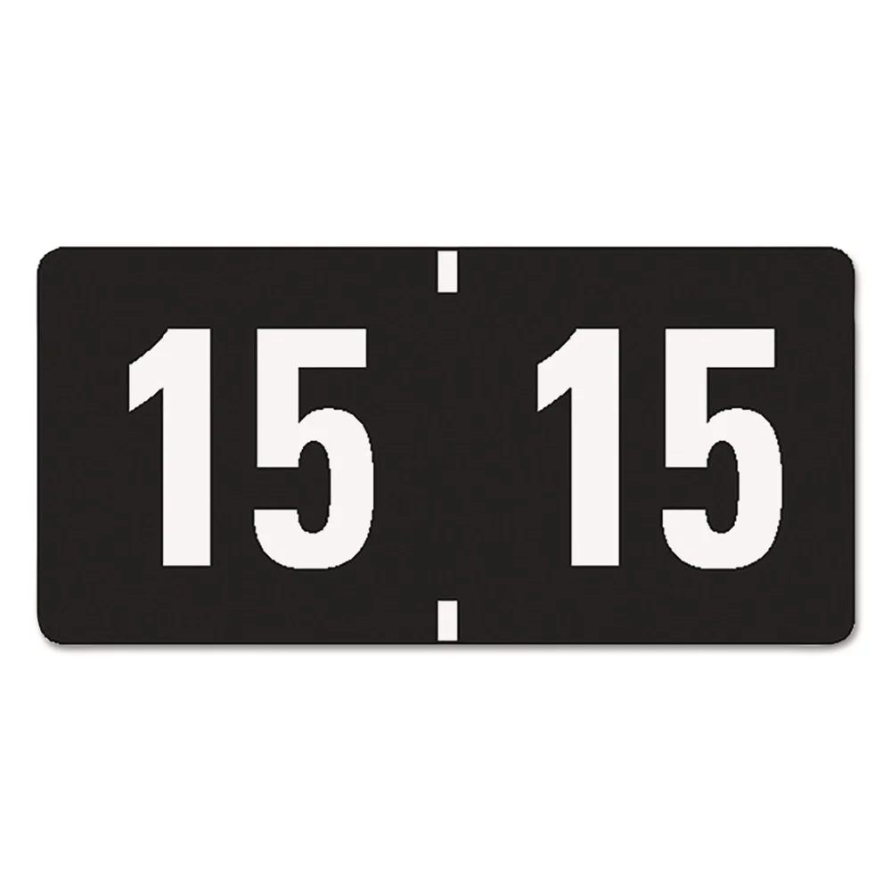 Smead 0.75 in. x 1.5 in. "20-in Yearly End Tab File Folder Labels - Black (500/Roll)