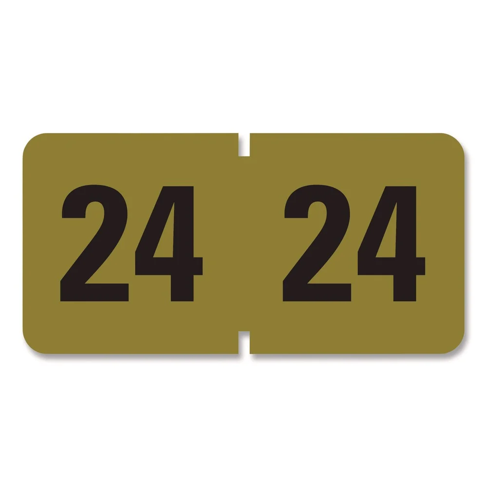 Smead Yearly End Tab 2024 File Folder Labels - Gold (1-Roll)