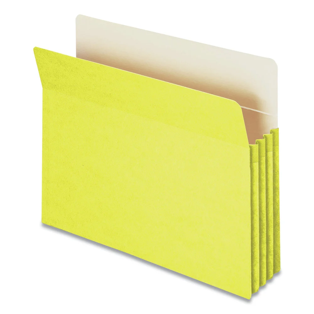 Smead 3.5 in. Expansion Colored File Pockets - Letter Size/Yellow