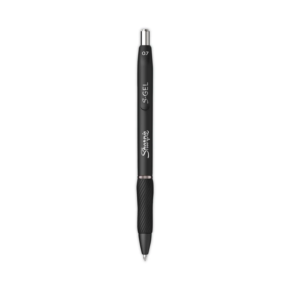 Sharpie S-Gel S-Gel High-Performance Medium 0.7 mm Gel Pen - Blue Ink/Black Barrel (36/Pack)