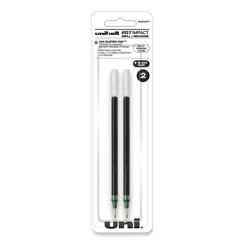 uni-ball Bold Conical Tip Refill for Gel IMPACT Gel Pens - Black Ink (2/Pack)