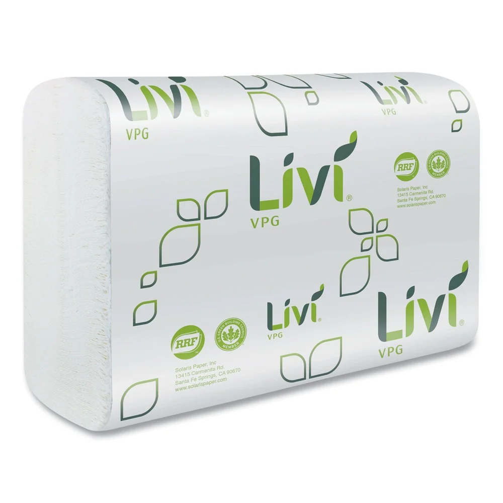 Livi VPG 9.45 in. x 9.06 in. 1-Ply Multifold Towel - White (1-Carton)