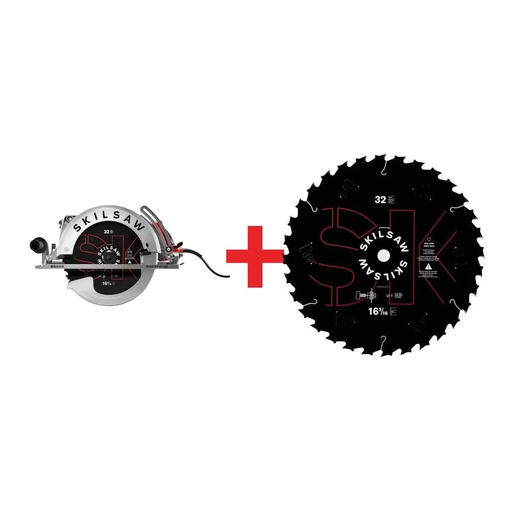 SKIL 16-5/16 In. Magnesium Worm Drive plus 16-5/16" X 32T Saw Blade