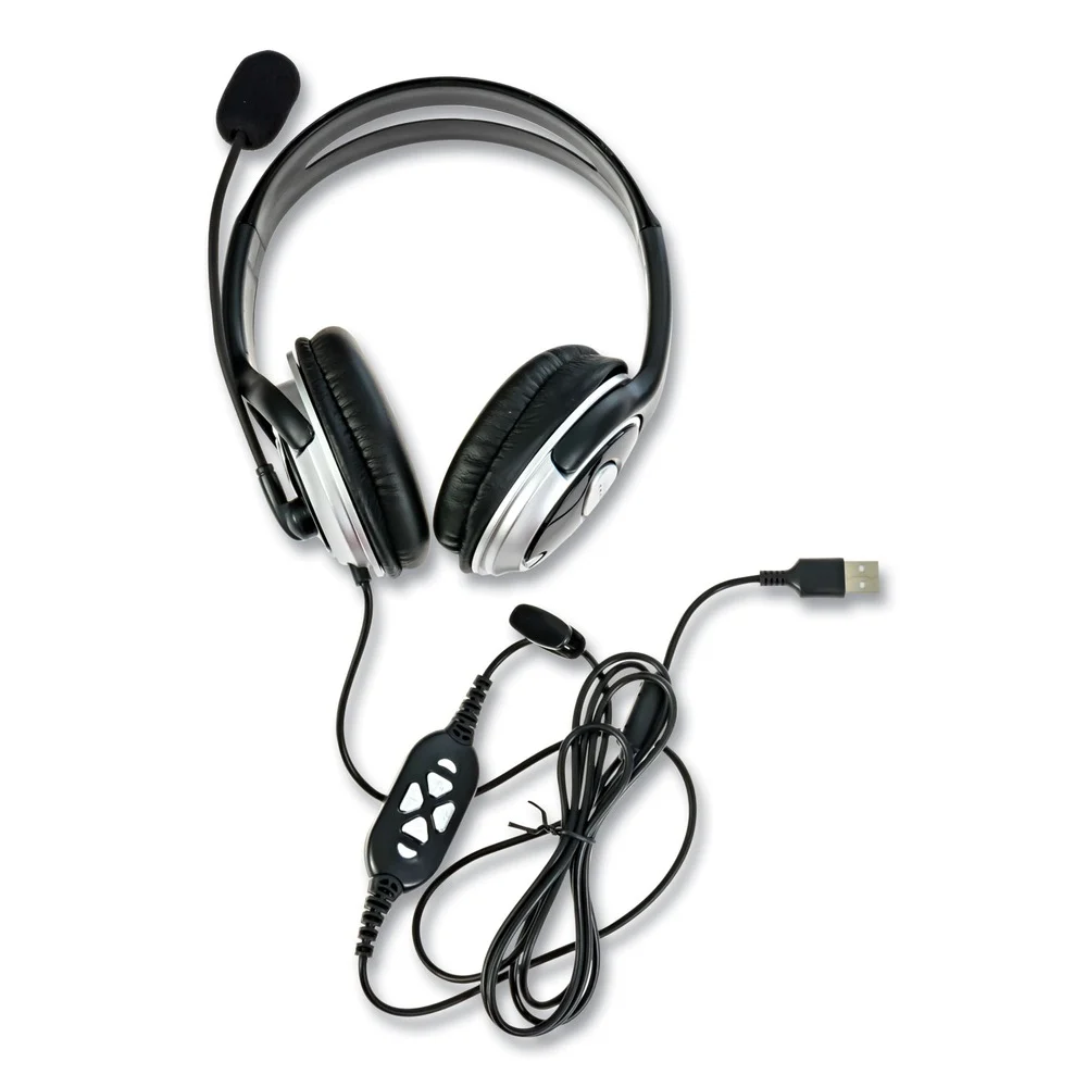 Spracht ZuM Binaural Over The Head Headset - Black/Silver