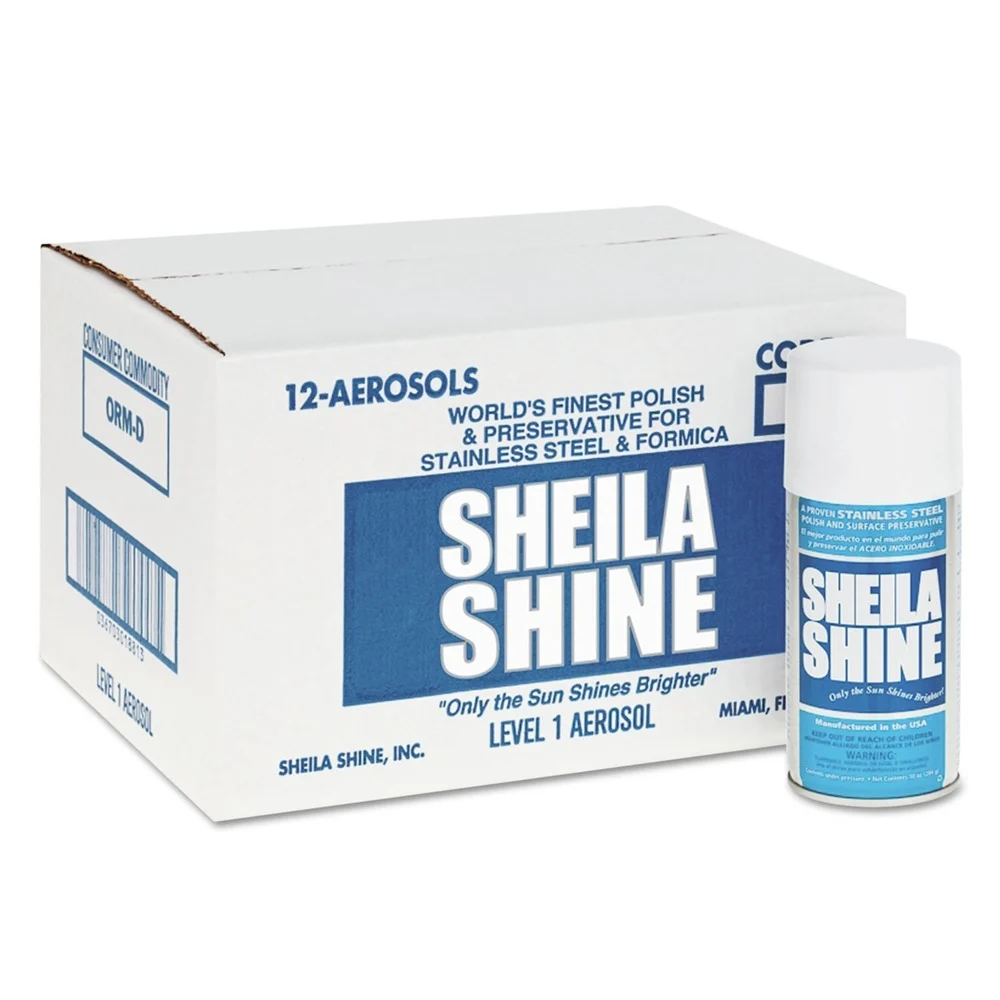 Sheila Shine 10 oz Aerosol Spray Stainless Steel Cleaner and Polish (12/Carton)