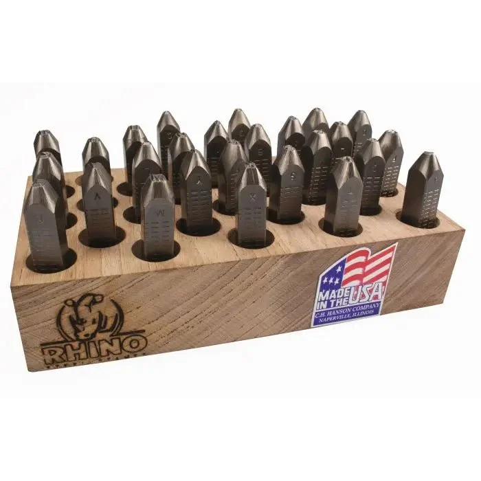 Stamp Set-3/16" Letter Rhino 26Pcs.