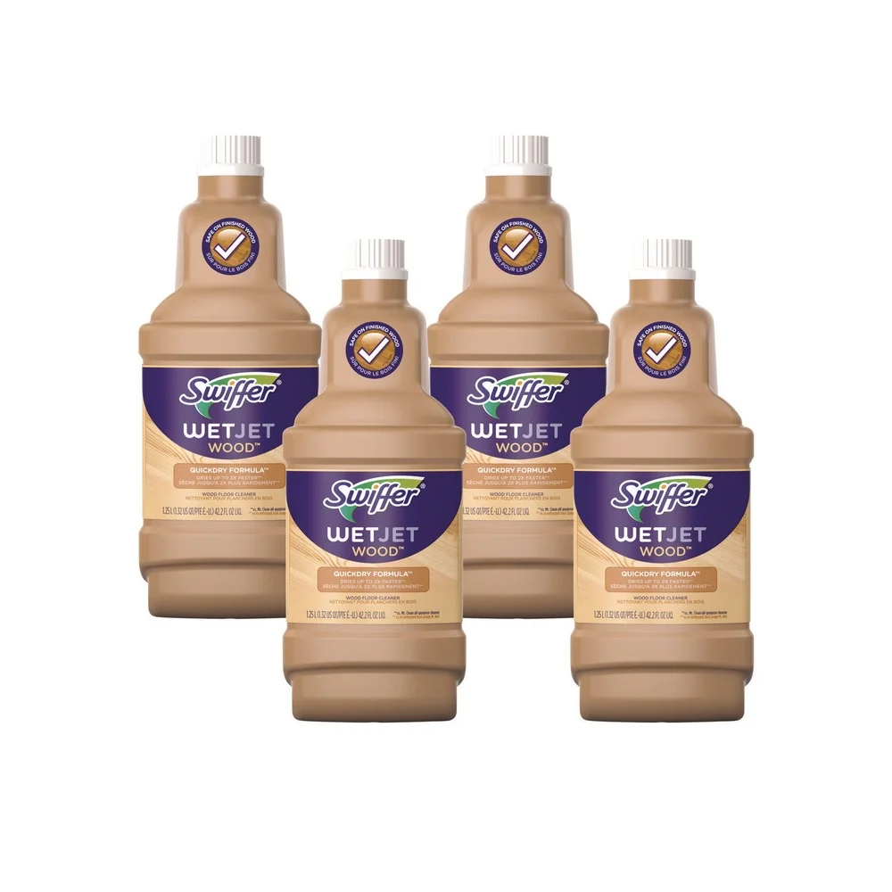 Swiffer 77133 WetJet System 1.25 L Bottle Cleaning-Solution Refill - Blossom Breeze Scent (4/Carton)