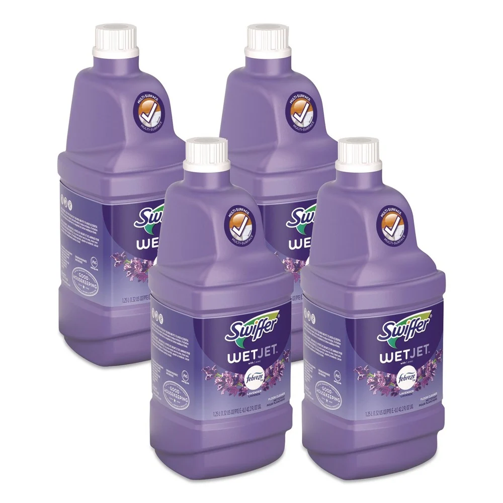 Swiffer WetJet 1.25 Liter System Cleaning-Solution Refill - Lavender Scent (4/Carton)