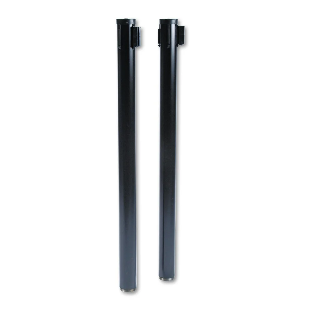 Tatco 40 in. High Adjusta-Tape Steel Crowd Control Posts Only - Black (2/Box)