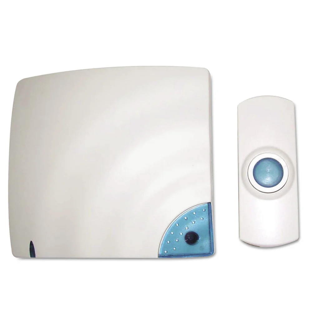 Tatco Battery Operated 1.38 in. x 0.75 in. x 3.5 in. Wireless Doorbell - Bone