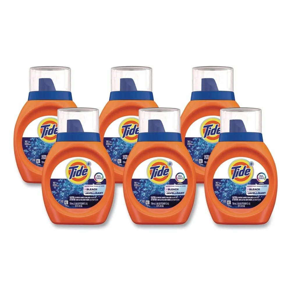Tide Plus 16 Loads HE Compatible Bleach Alternative Liquid Laundry Detergent - Original Scent (6/Carton)