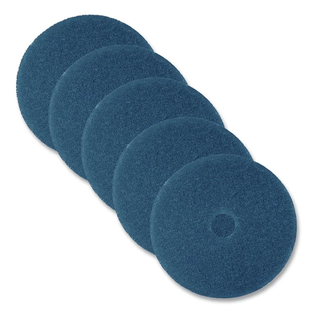 3M 5300 19 in. Diameter Low-Speed High Productivity Floor Pads - Blue (5/Carton)