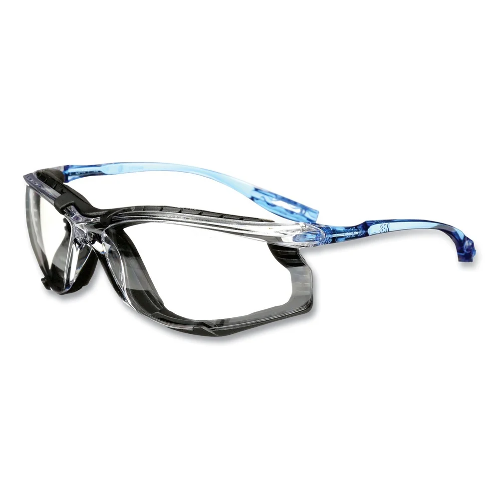 3M CCS Protective Eyewear with Foam Gasket - Blue Plastic Frame/Clear Polycarbonate Lens