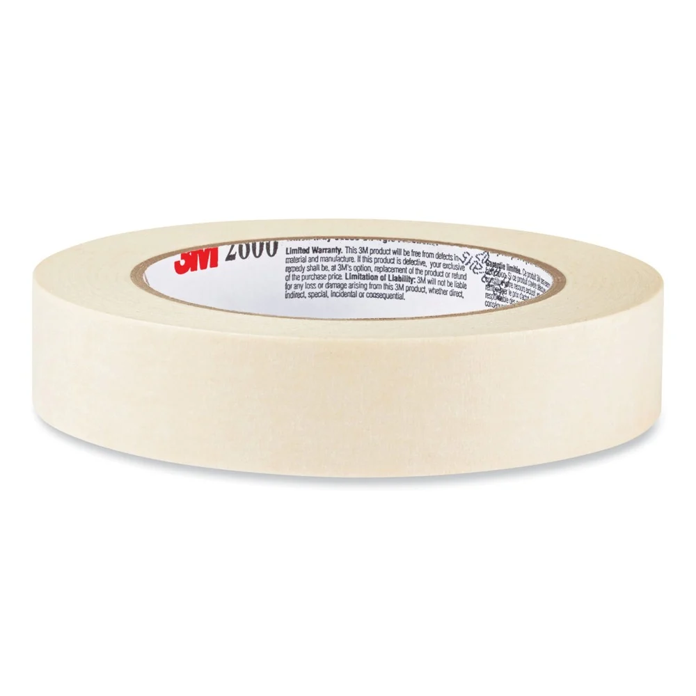 Highland 1.88 in. x 60.1 yds 3 in. Core Economy Masking Tape - Tan (1-Roll)
