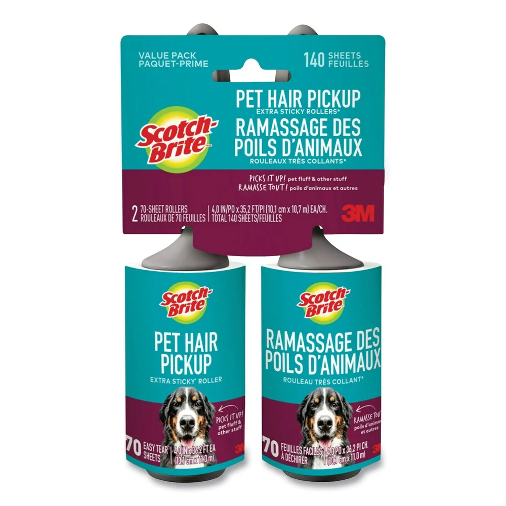 Scotch-Brite 7100291933 Pet Hair Pickup Lint Roller (2/Pack)