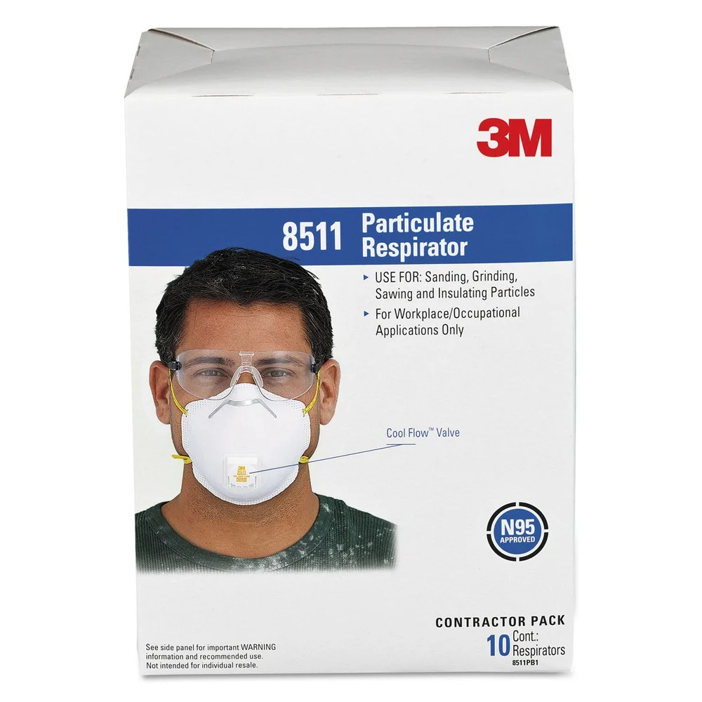 3M Particulate Respirator W/cool Flow Exhalation Valve, 10 Masks/box