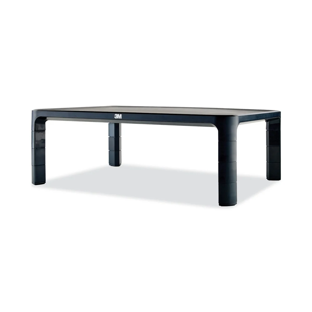 3M 16 in. x 12 in. x 1.75 in. to 5.5 in. 20-lb. Capacity Adjustable Monitor Stand - Black/Silver