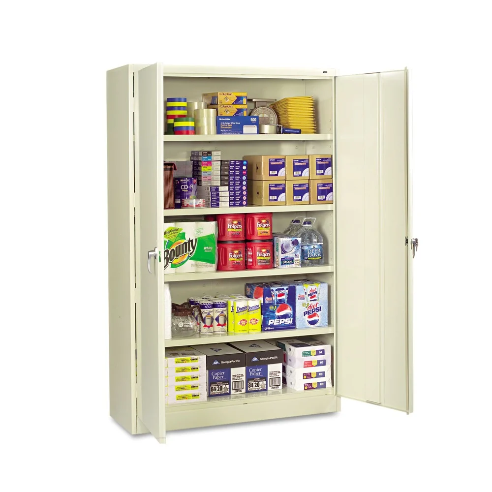 Tennsco 48 in. x 18 in. x 78 in. Assembled Jumbo Steel Storage Cabinet - Putty