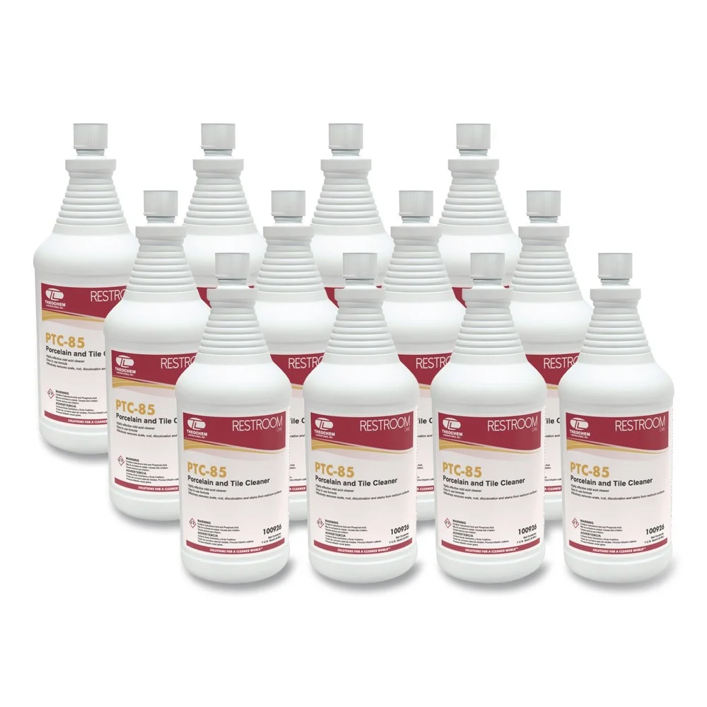 Theochem Laboratories PTC-85 32 oz. Bottle Pleasant Scent Porcelain and Tile Cleaner (12/Carton)