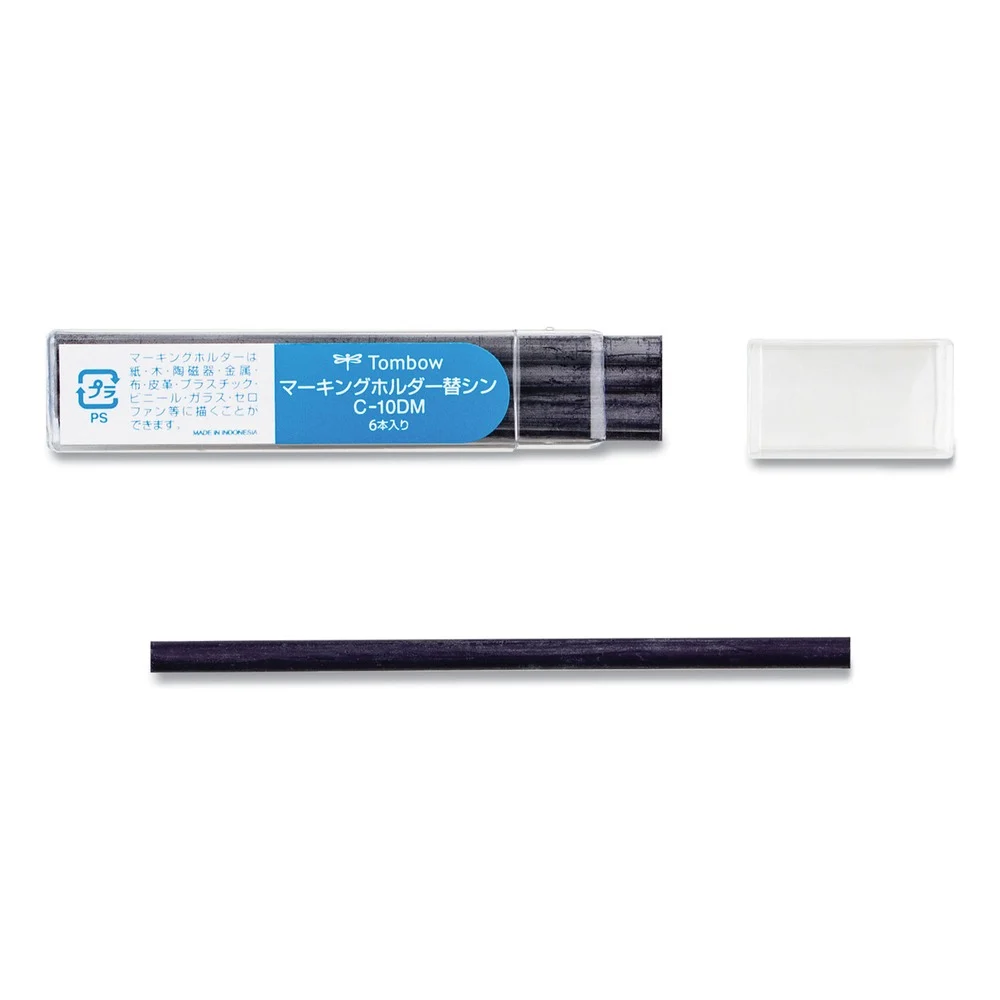 Tombow 4.4 millimeter Mechanical Wax-Based Marking Pencil Refills - Blue (10/Box)