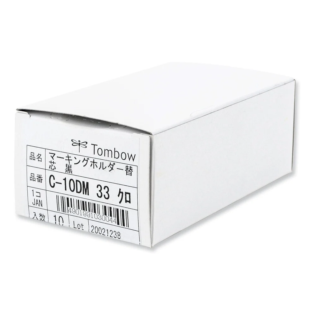 Tombow 4.4 millimeter Mechanical Wax-Based Marking Pencil Refills - Black (10/Box)
