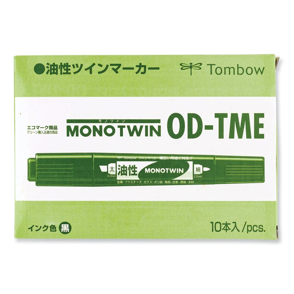 Tombow Mono Twin Fine/Broad Tips Bold Permanent Marker - Red (10/Box)