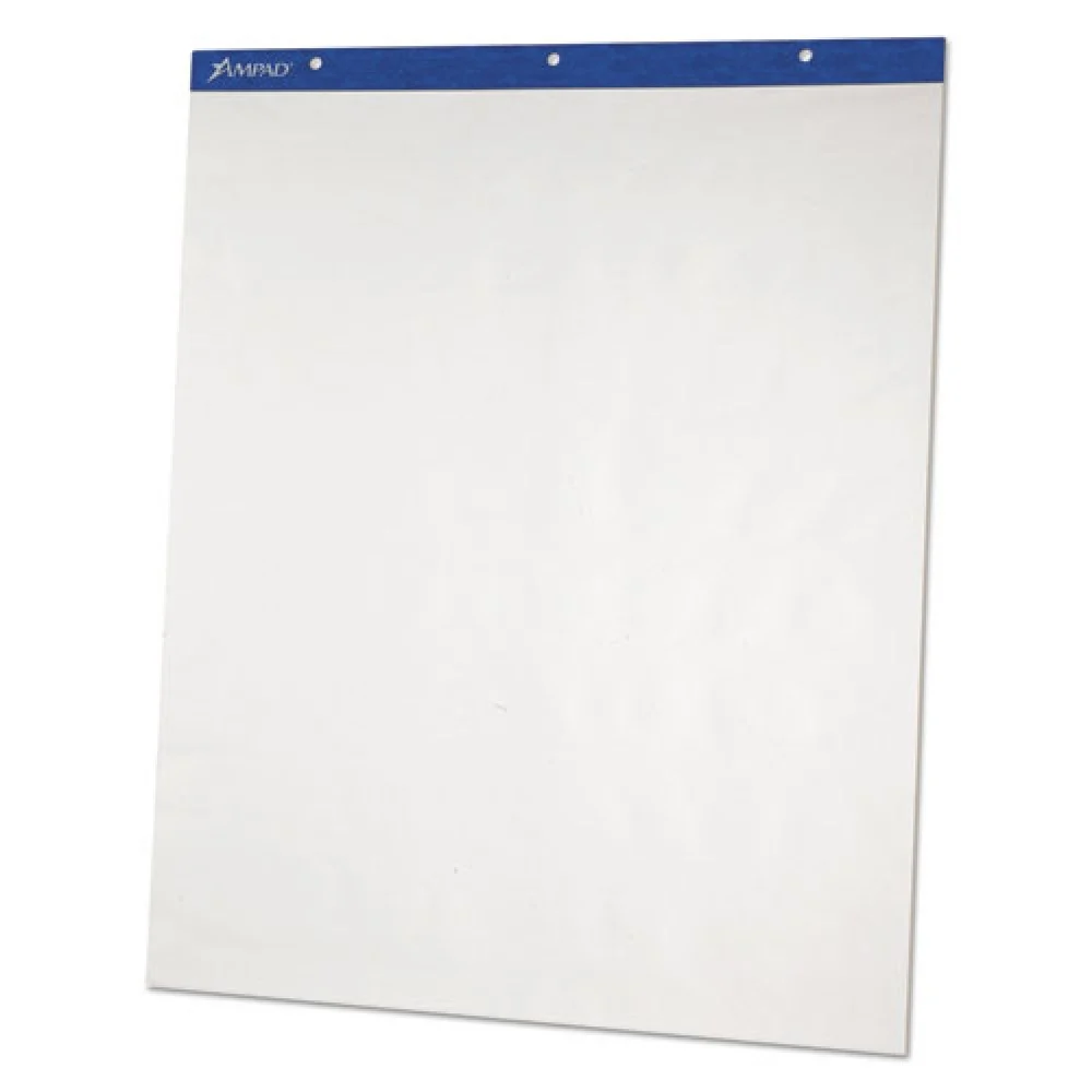Ampad 27 in. x 34 in. Flip Charts - Unruled, White (50 Sheets/Pad, 2 Pads/Carton)