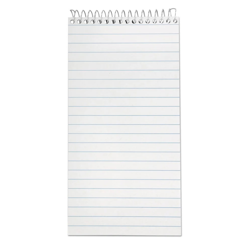 Ampad Earthwise by Ampad 4 x 8 Gregg Rule Recycled Reporter's Notepad - White Cover/White Sheets