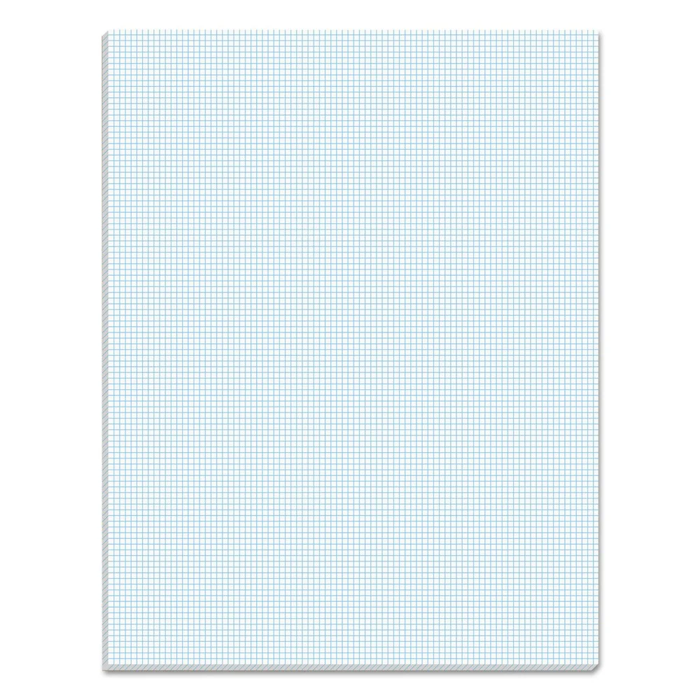 TOPS Quadrille Rule (10 sq-in.) 8.5 in. x 11 in. Quadrille Pads (50 Sheets/Pad)