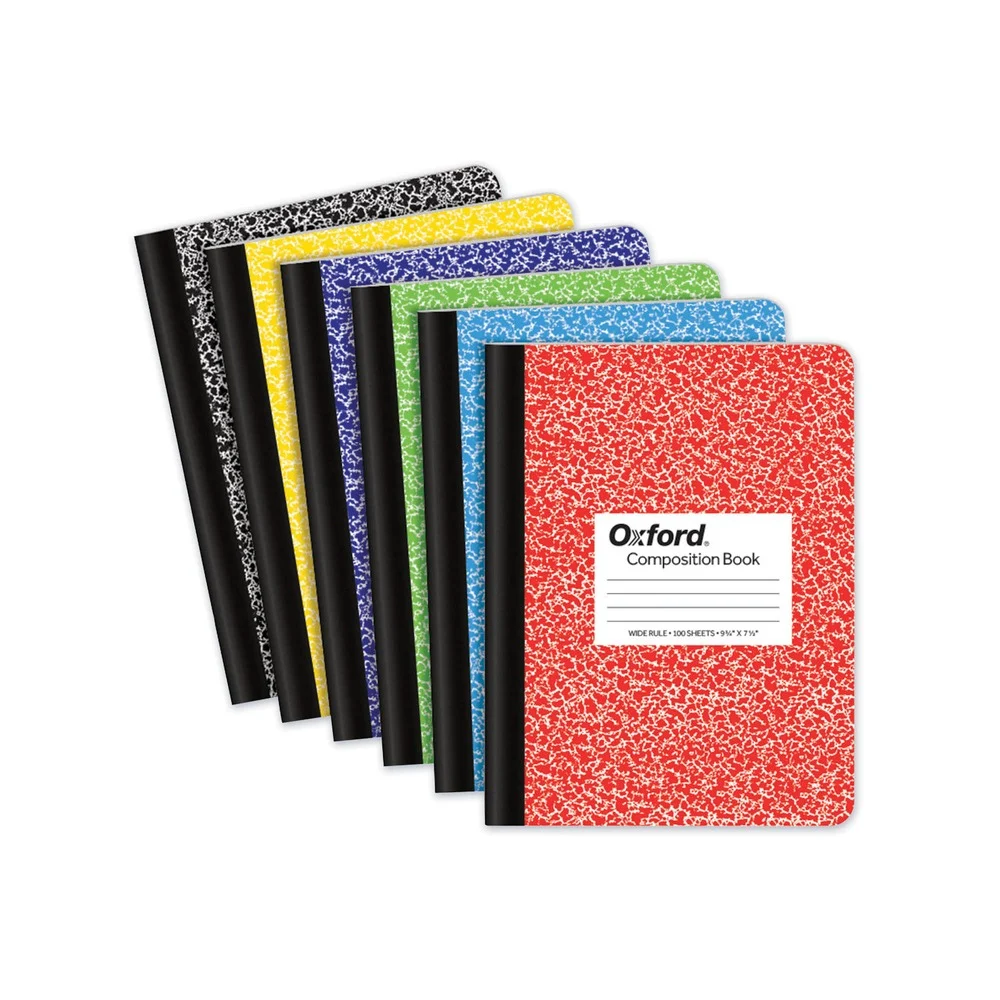TOPS 100 9.75-in x 7.5-in Sheets Wide/Legal Rule Composition Book Randomly Assorted Marble Cover