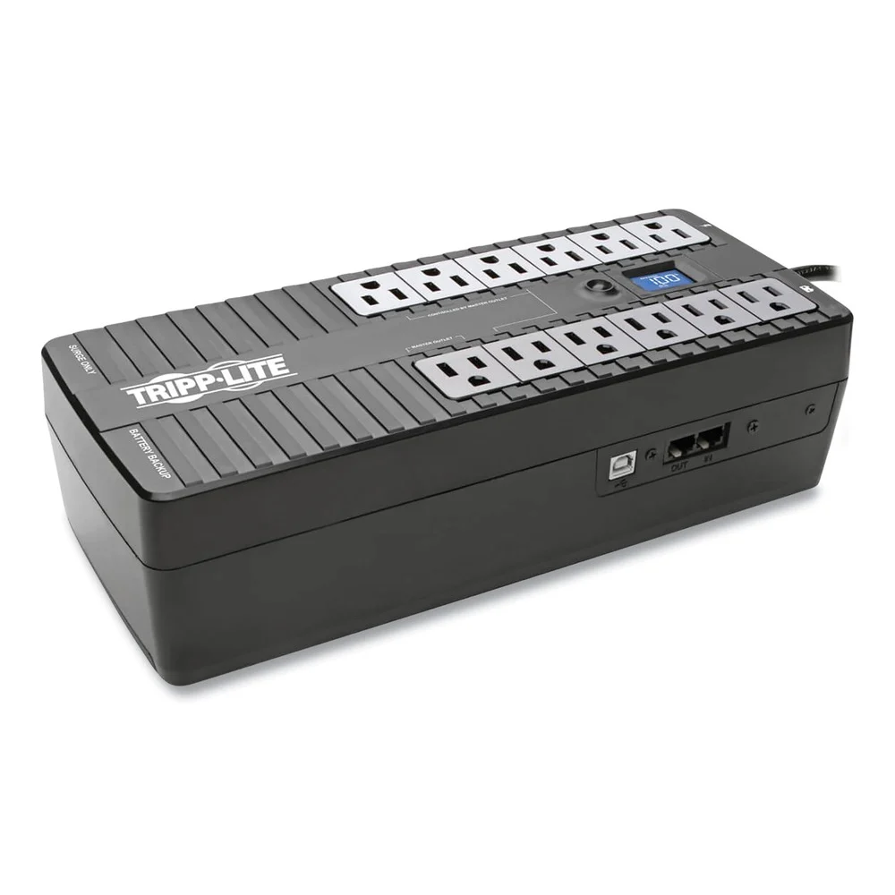 Tripp Lite ECO Series 850 VA 420 J Energy-Saving Standby UPS, 12 Outlets