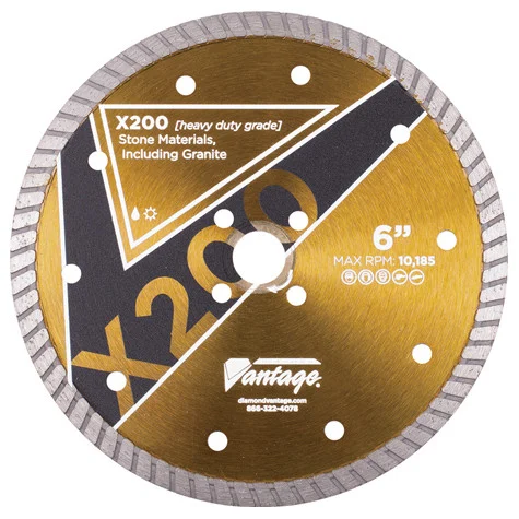Diamond Vantage 7 x .095 x U/A Stone Blade, Turbo Rim, Heavy Duty Grade