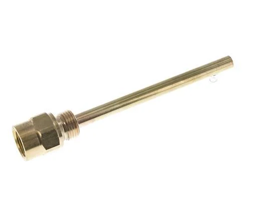 Copper Alloy G 1/2 Inch Thermowell for 160mm Stem Max 160°C and 6 Bars