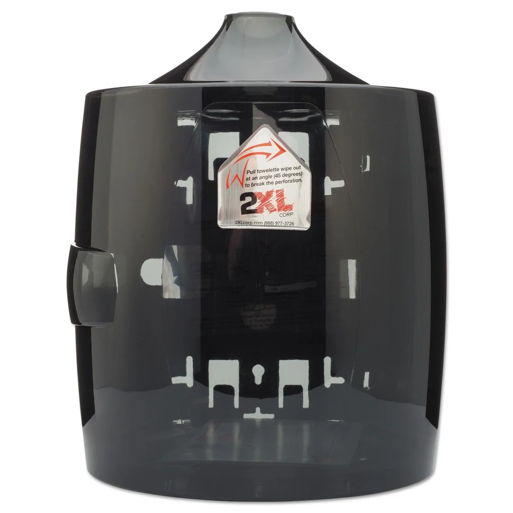 2XL TXL L80 11 in. x 11 in. x 13 in. Contemporary Wall Mount Wipe Dispenser - Smoke Gray