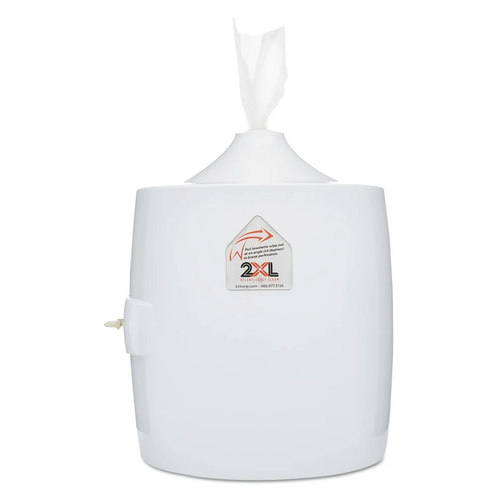2XL 11 x 11 x 13 Contemporary Wall Mount Wipe Dispenser - White