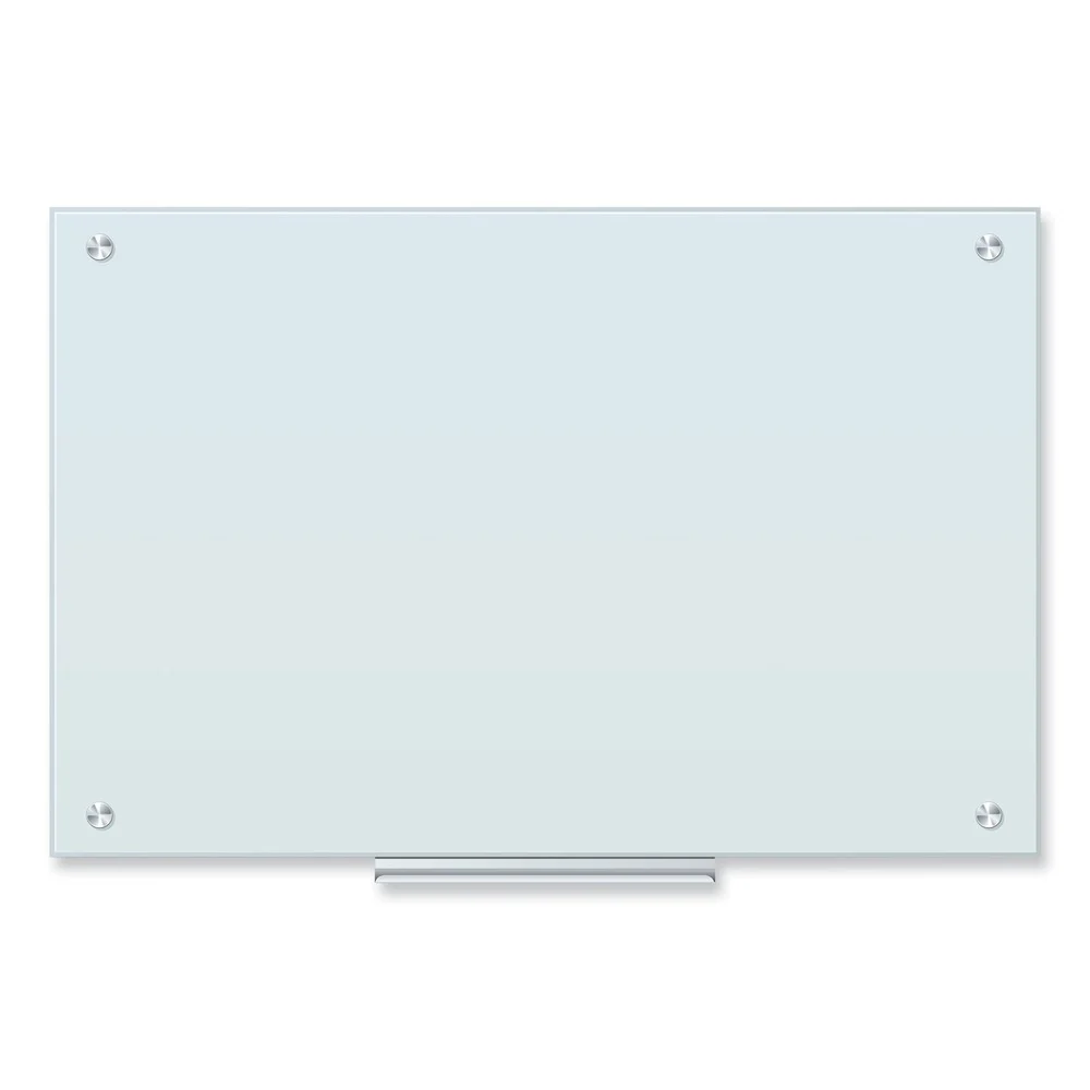 U Brands 35 x 23 Glass Dry Erase Board - White Surface