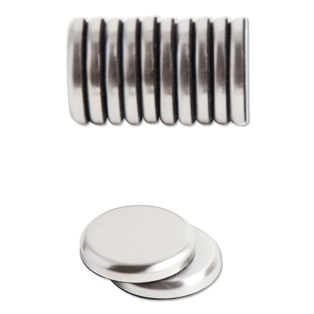 U Brands 1.25 in. Diameter Circle High Energy Magnets - Silver (12/Pack)