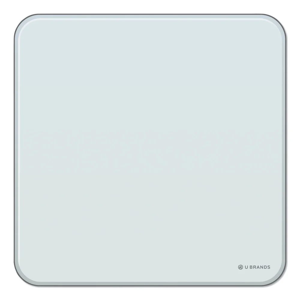 U Brands 12 x 12 Cubicle Glass Dry Erase Board - White Surface