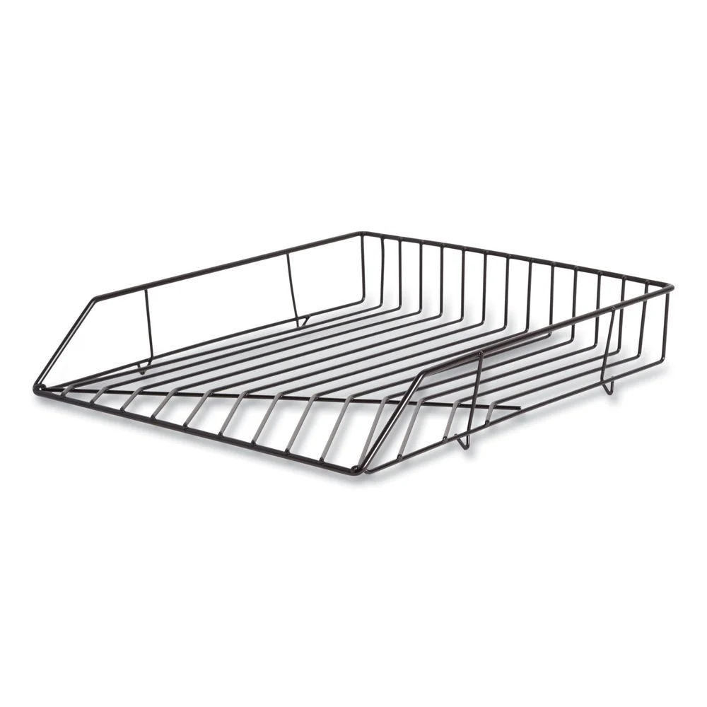 U Brands Vena 10.04 x 12.44 x 2.01 1 Section Paper Tray - Black