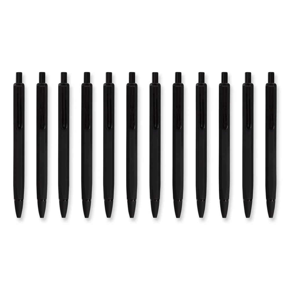 U Brands 0.7 mm HB (#2) Cambria Soft Touch Mechanical Pencil - Black Lead, Black Barrel (12/Pack)