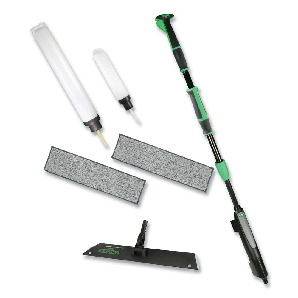 Unger Excella 20 in. Microfiber Head Floor Cleaning Kit - Gray/Black/Green