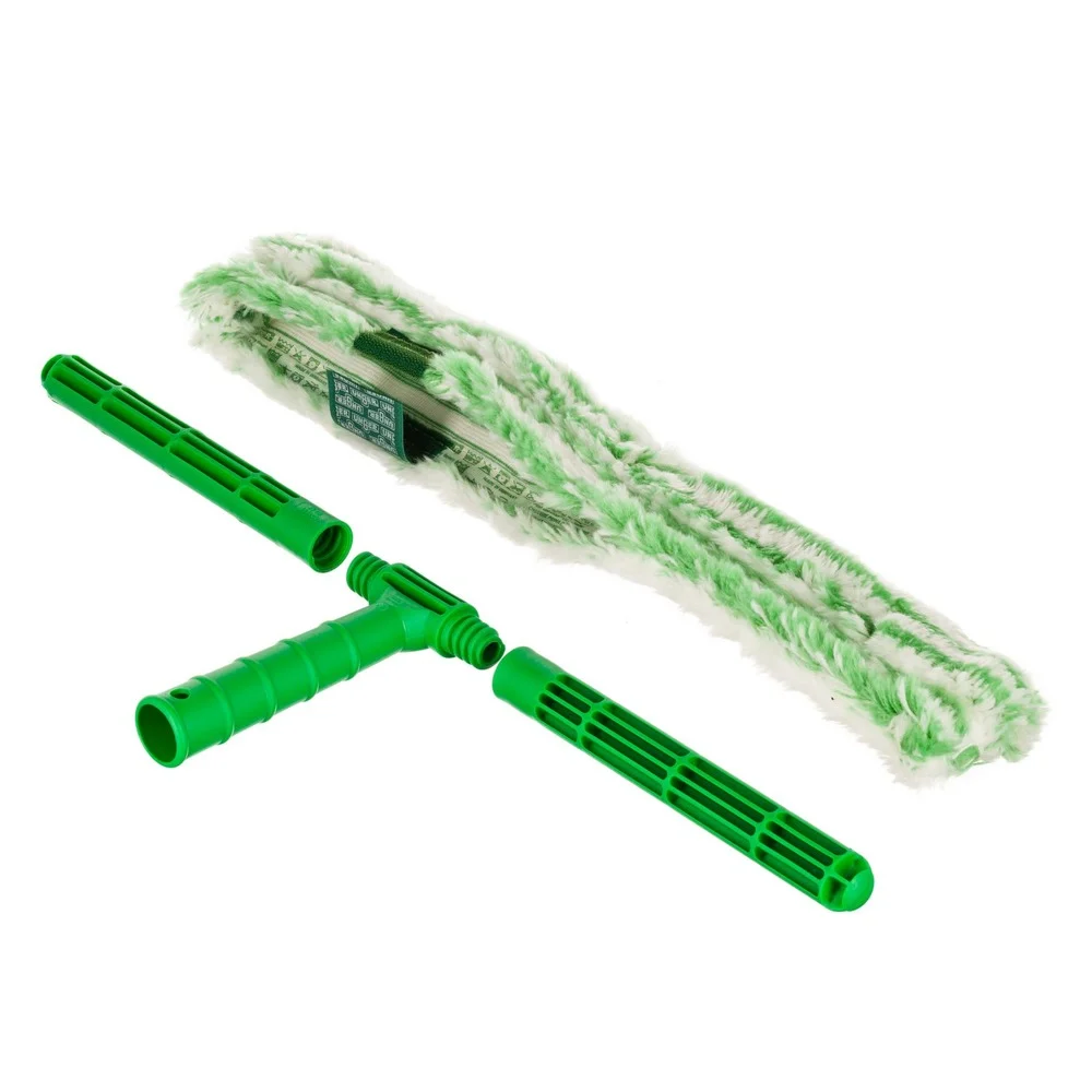 Unger 18 in. Wide Sleeve Monsoon Plus StripWasher Complete with Plastic Handle - Green/White (10/Carton)