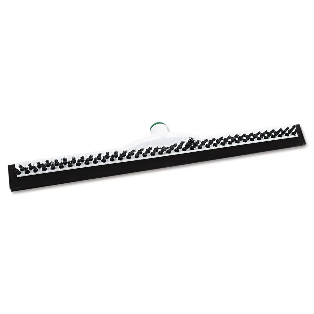 Unger PB55A 22 in. Brush Polypropylene Bristles Sanitary Brush with Squeegee - Black Bristles